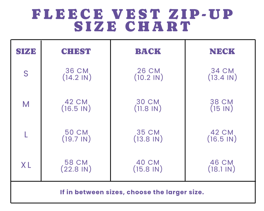 Zip-Up Fleece Dog Vest