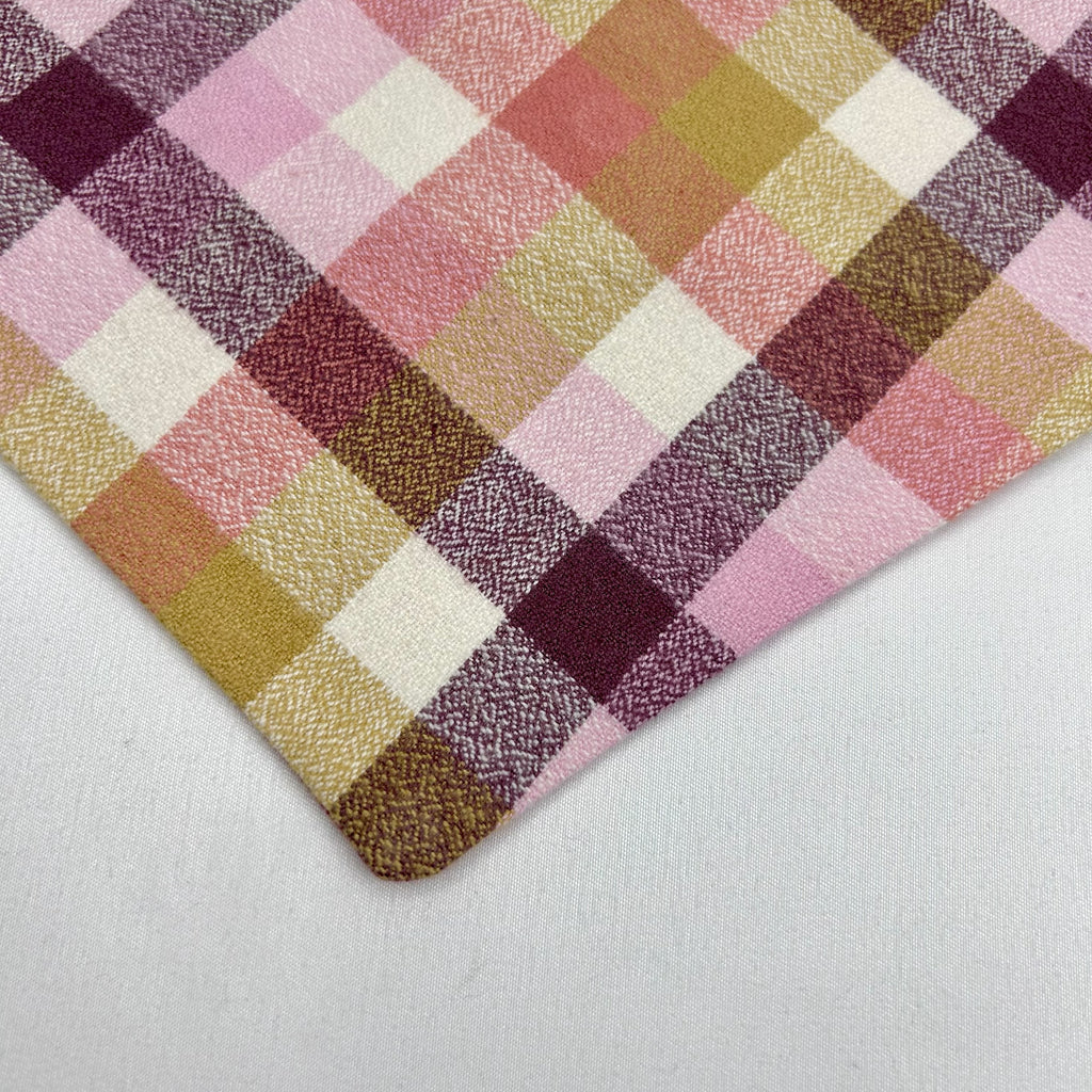 Honeysuckle Plaid | Snap-On Bandana
