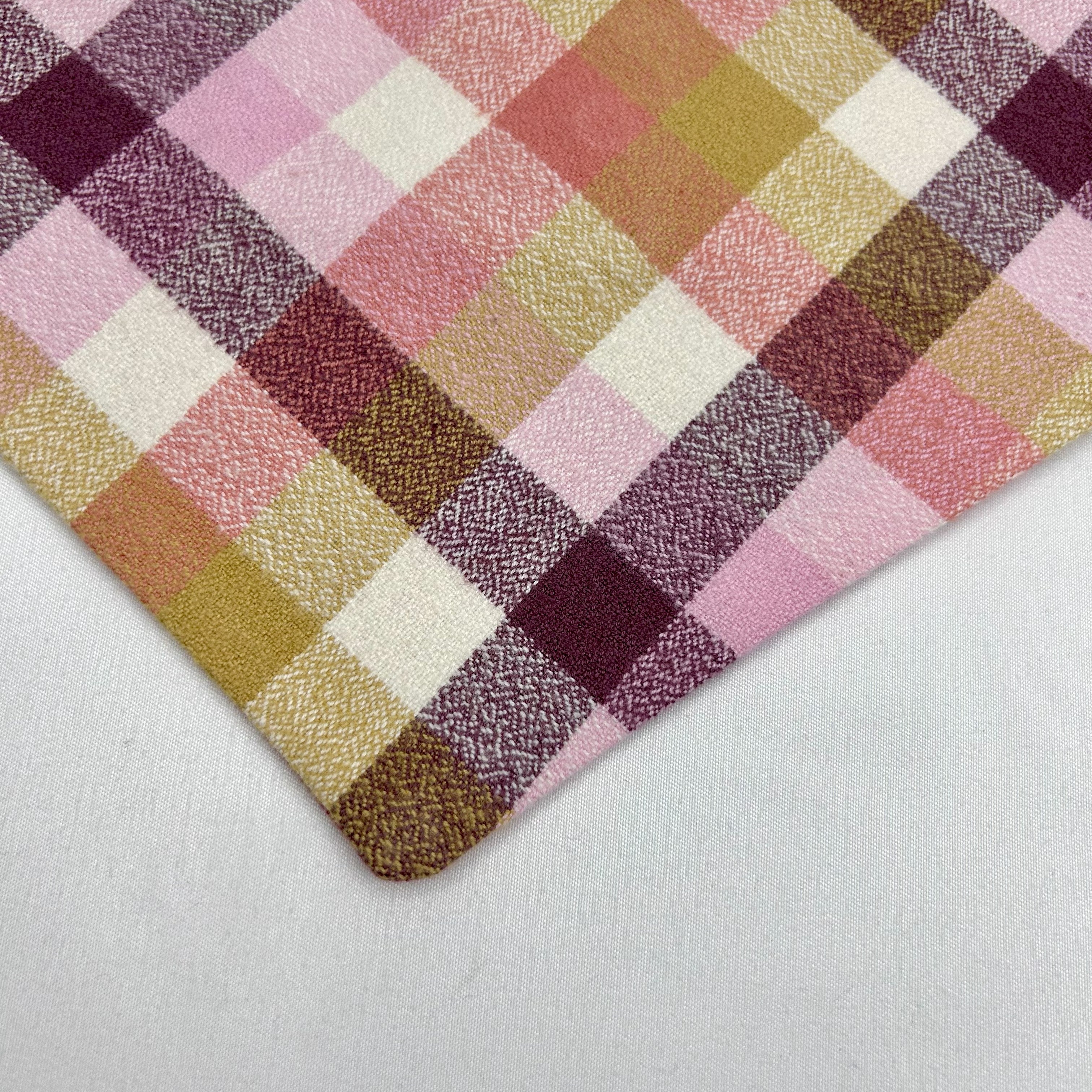Honeysuckle Plaid | Snap-On Bandana