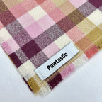 Honeysuckle Plaid | Frayed Snap-On Bandana