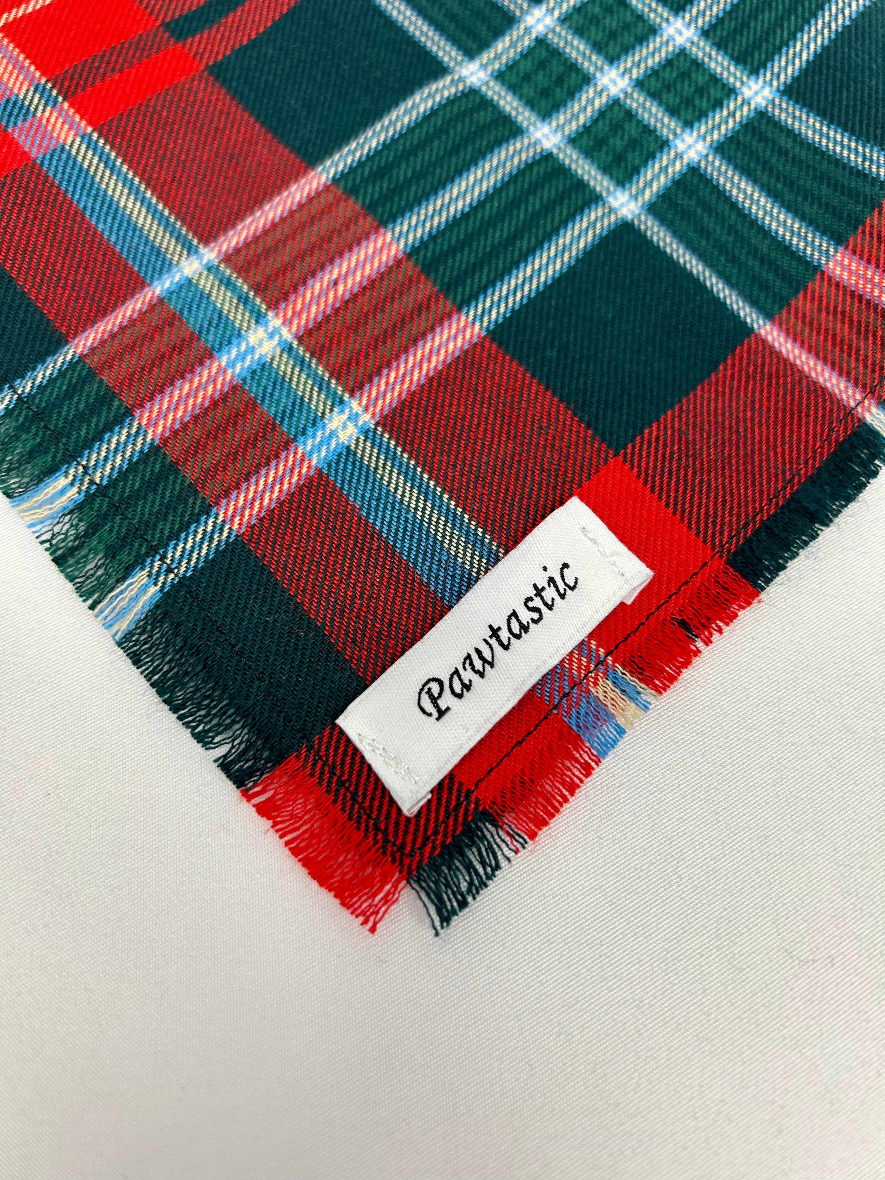 New Brunswick Tartan | Frayed Snap-On Bandana