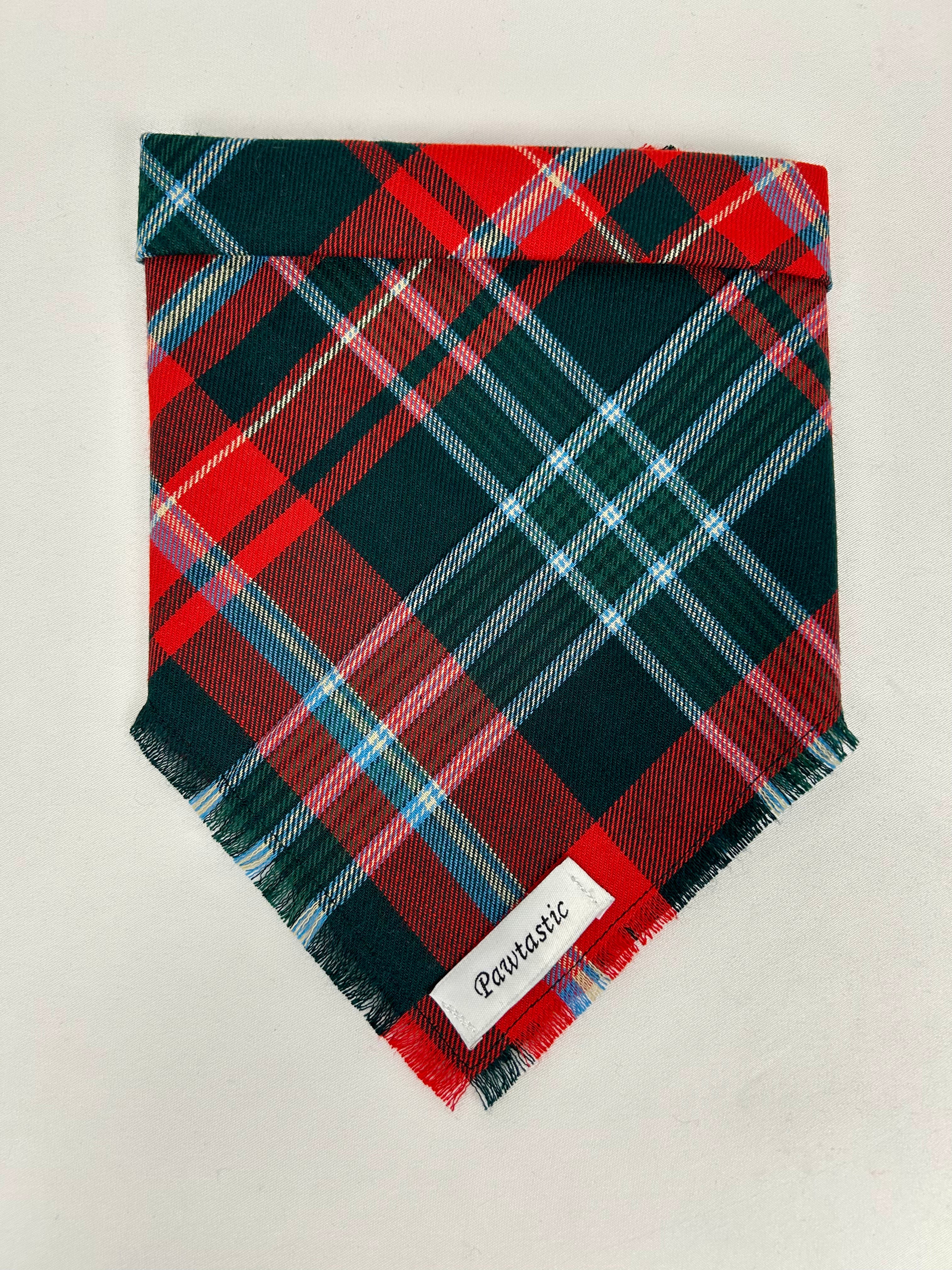 New Brunswick Tartan | Frayed Snap-On Bandana