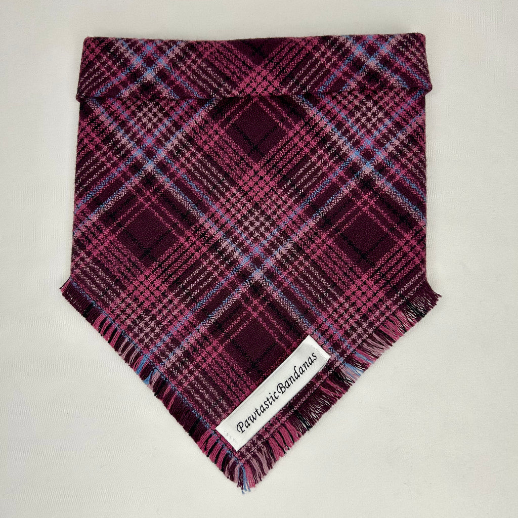 Aubergine Heritage | Frayed Snap-On Bandana