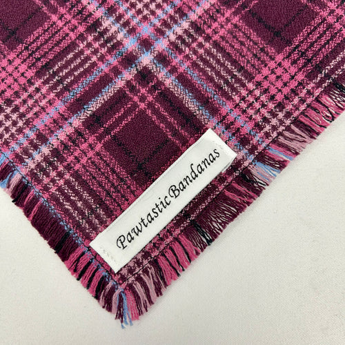 Aubergine Heritage | Frayed Snap-On Bandana
