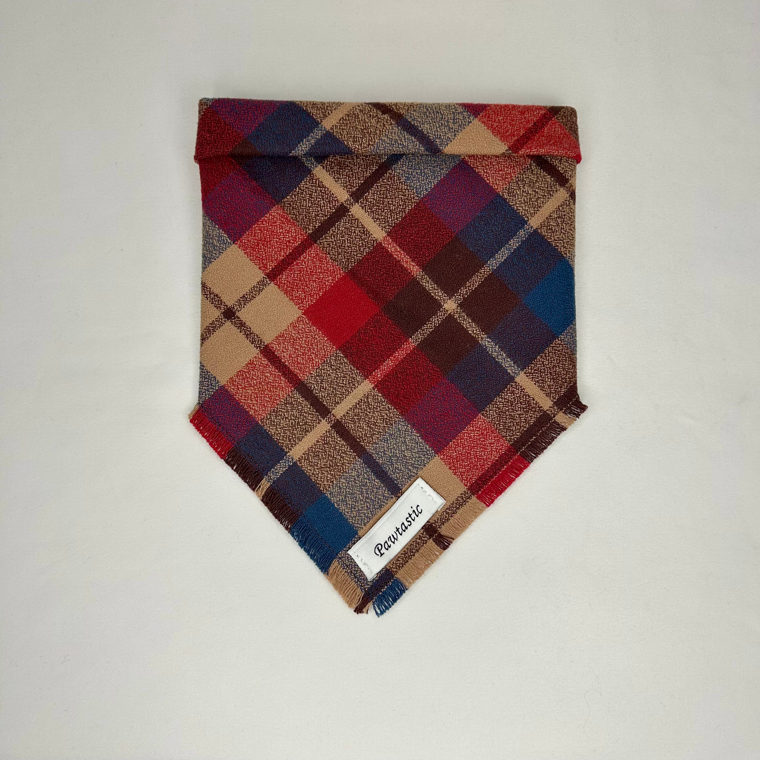 Maple Lodge Plaid | Frayed Snap-On Bandana