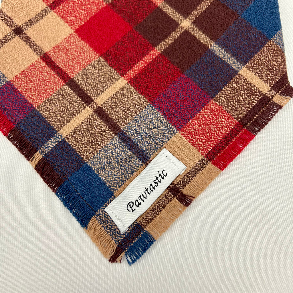 Maple Lodge Plaid | Frayed Snap-On Bandana