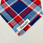 Blue Bird Plaid | Frayed Snap-On Bandana