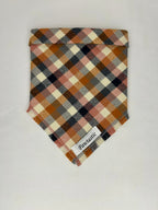 Nutmeg Cabin Plaid | Frayed Snap-On Bandana