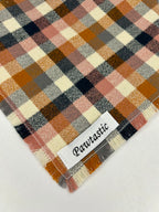 Nutmeg Cabin Plaid | Frayed Snap-On Bandana