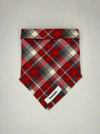 Red FX Plaid | Frayed Snap-On Bandana