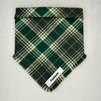 Evergreen Tartan | Frayed Snap-On Bandana