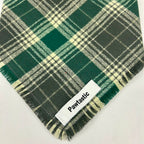 Evergreen Tartan | Frayed Snap-On Bandana