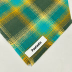 Lagoon Plaid | Frayed Snap-On Bandana