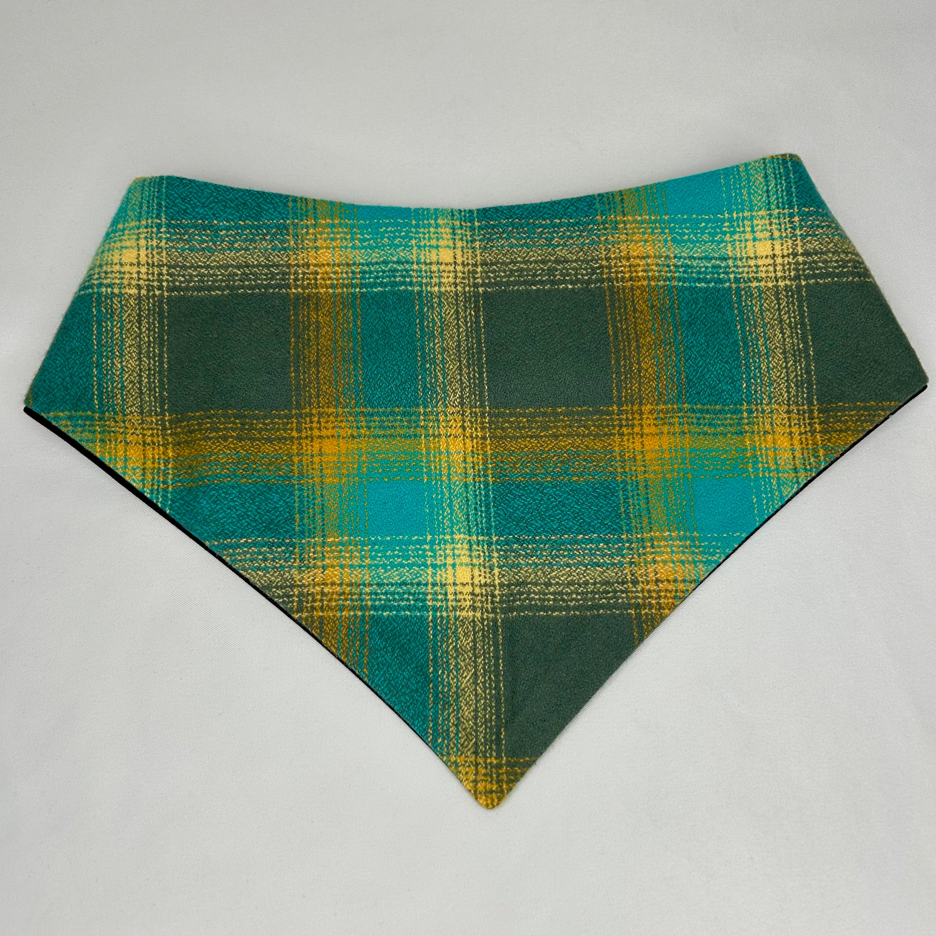 Lagoon Plaid | Snap-On Bandana
