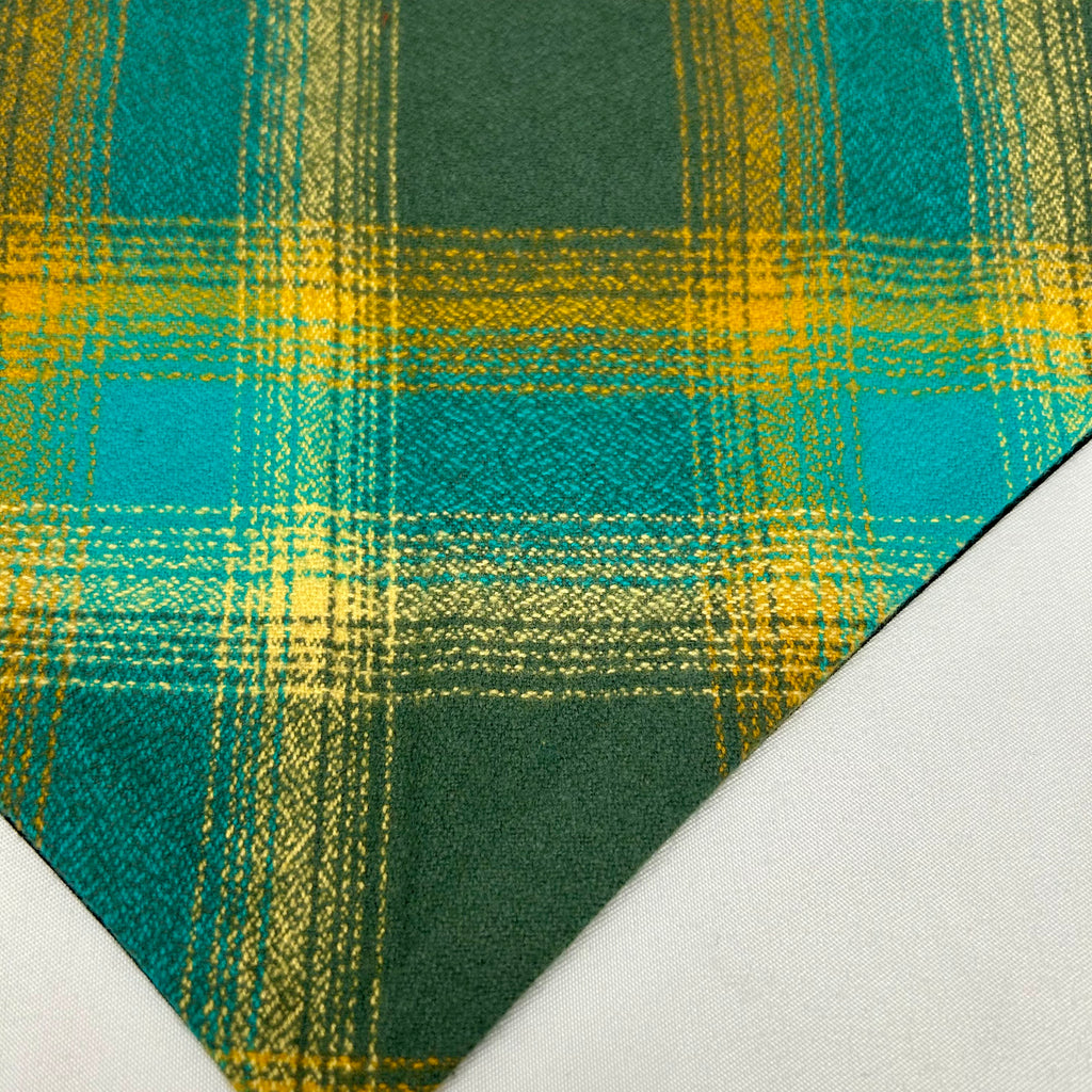 Lagoon Plaid | Snap-On Bandana