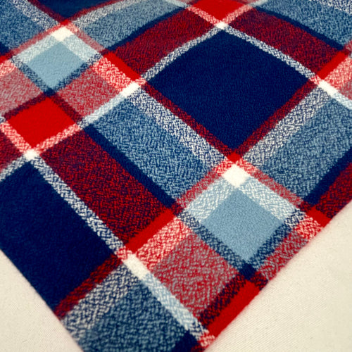 Blue Bird Plaid | Snap-On Bandana
