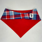 Blue Bird Plaid | Snap-On Bandana