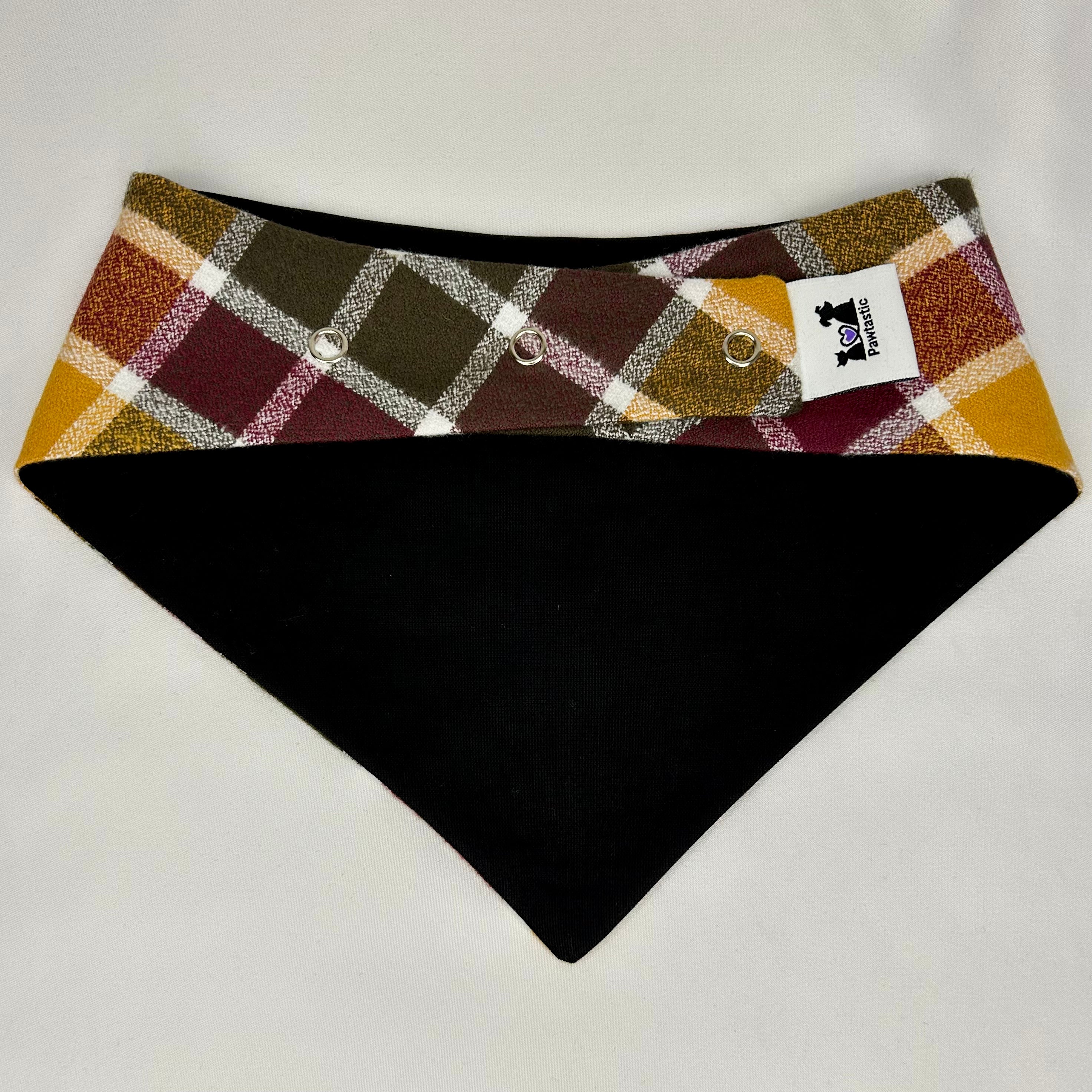Cider Plaid | Snap-On Bandana