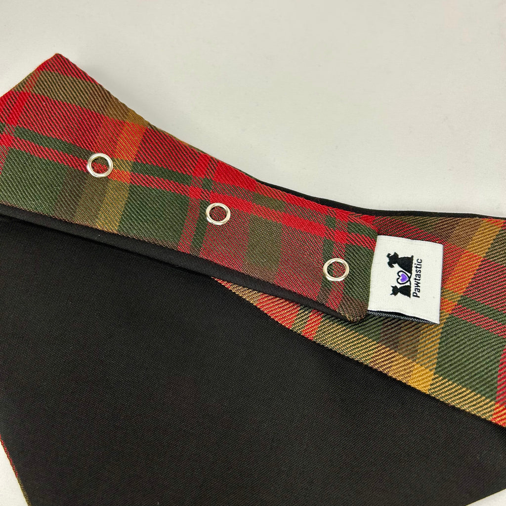 Canadian Maple Leaf Tartan | Snap-On Bandana
