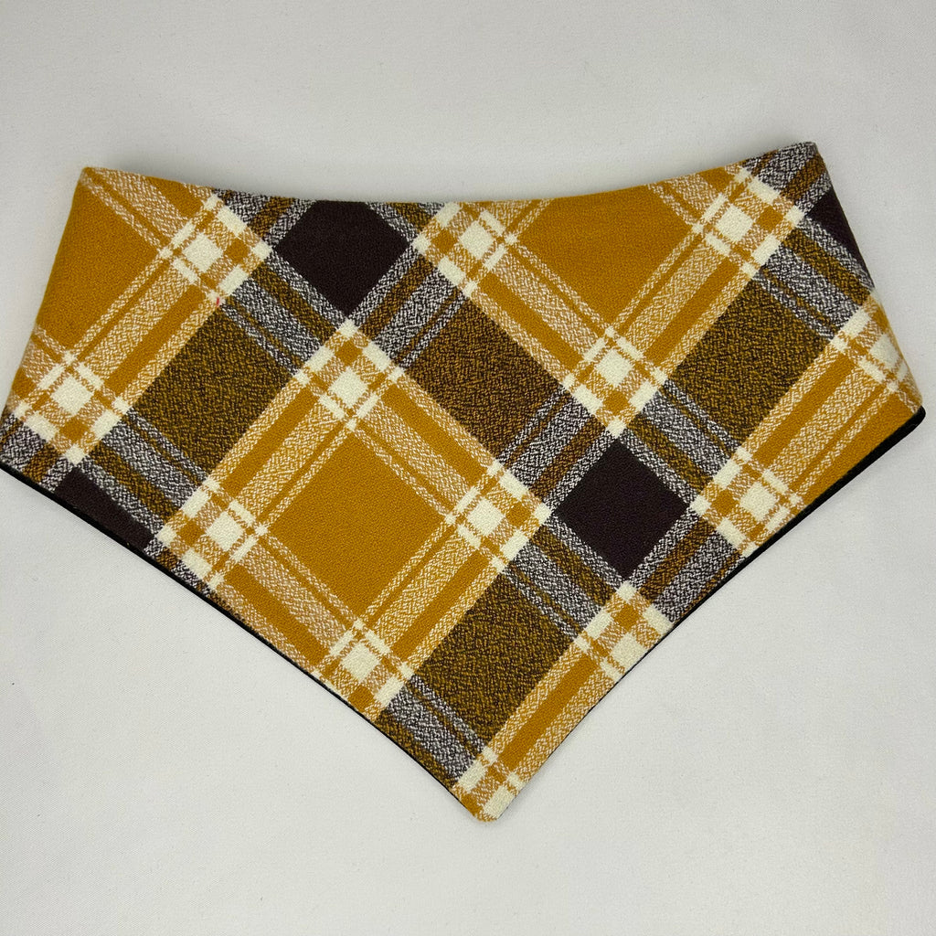 Prairie Gold Plaid | Snap-On Bandana