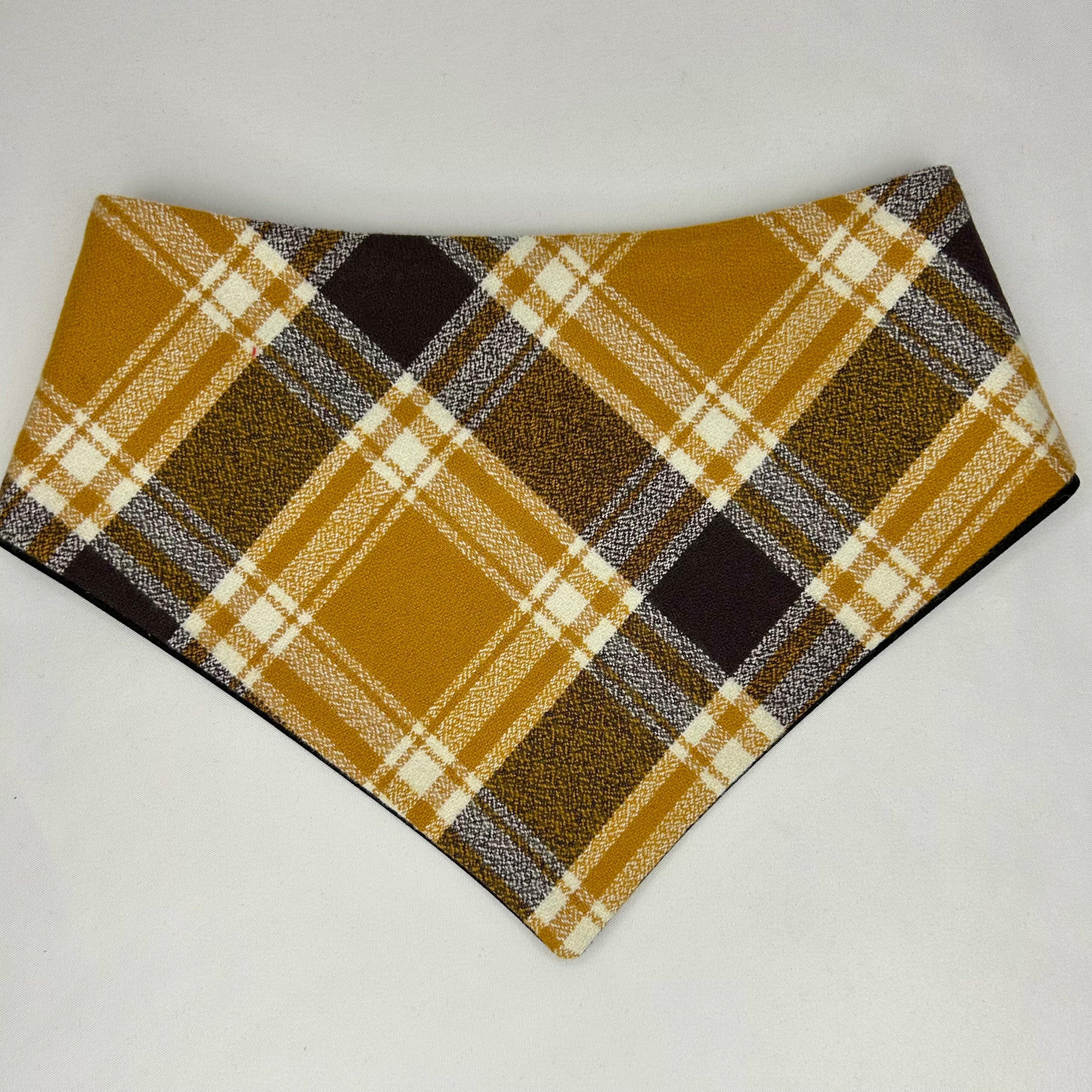 Prairie Gold Plaid | Snap-On Bandana