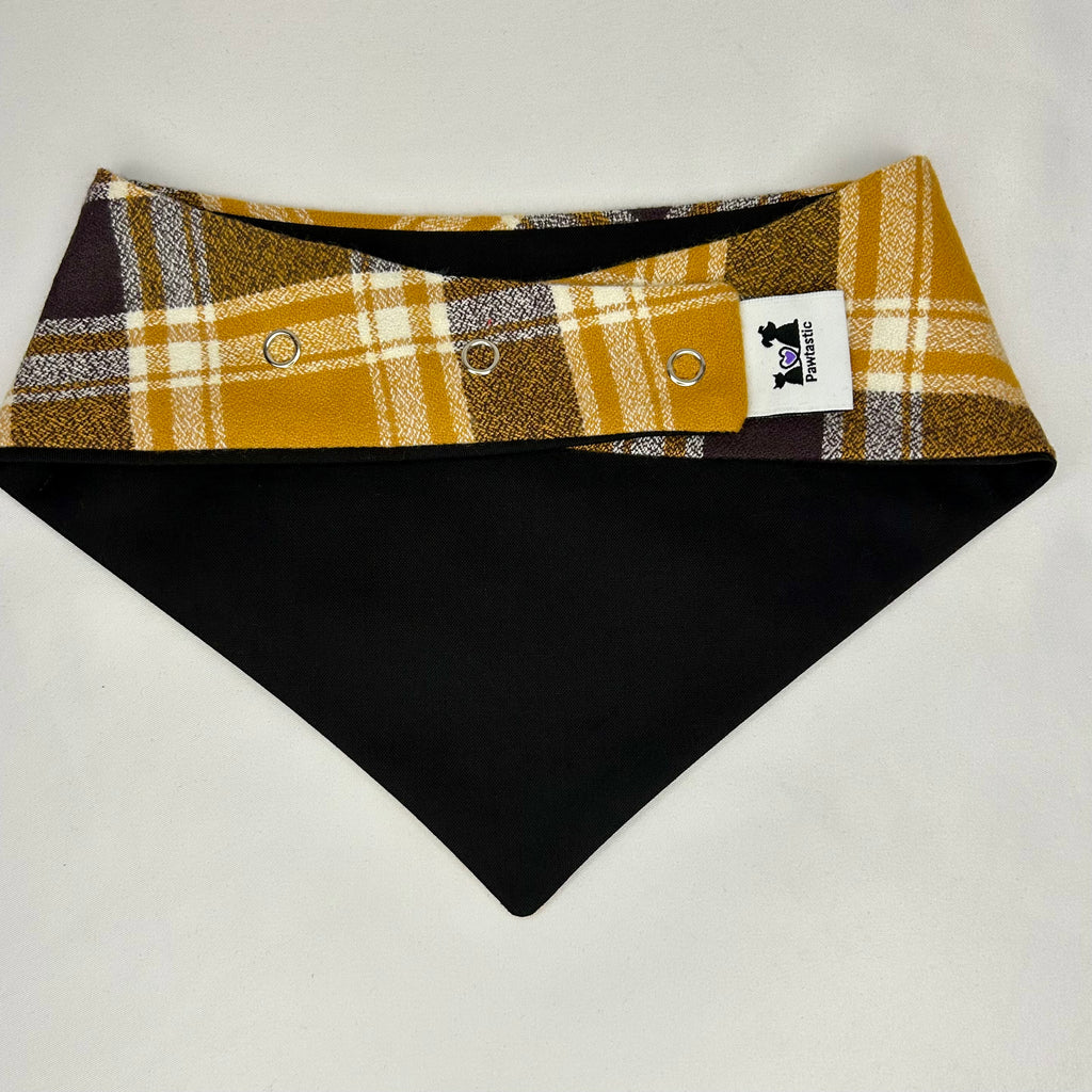 Prairie Gold Plaid | Snap-On Bandana