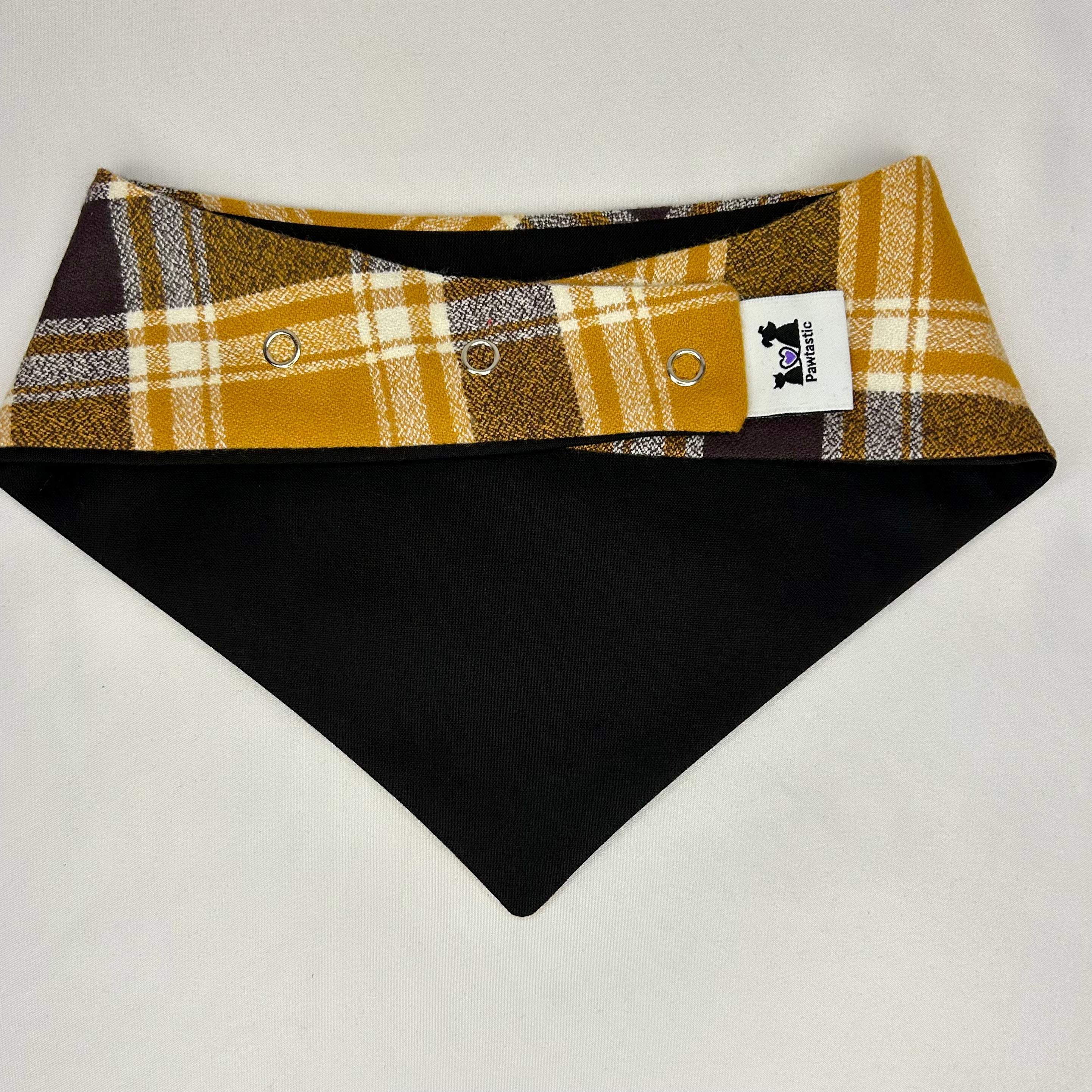 Prairie Gold Plaid | Snap-On Bandana