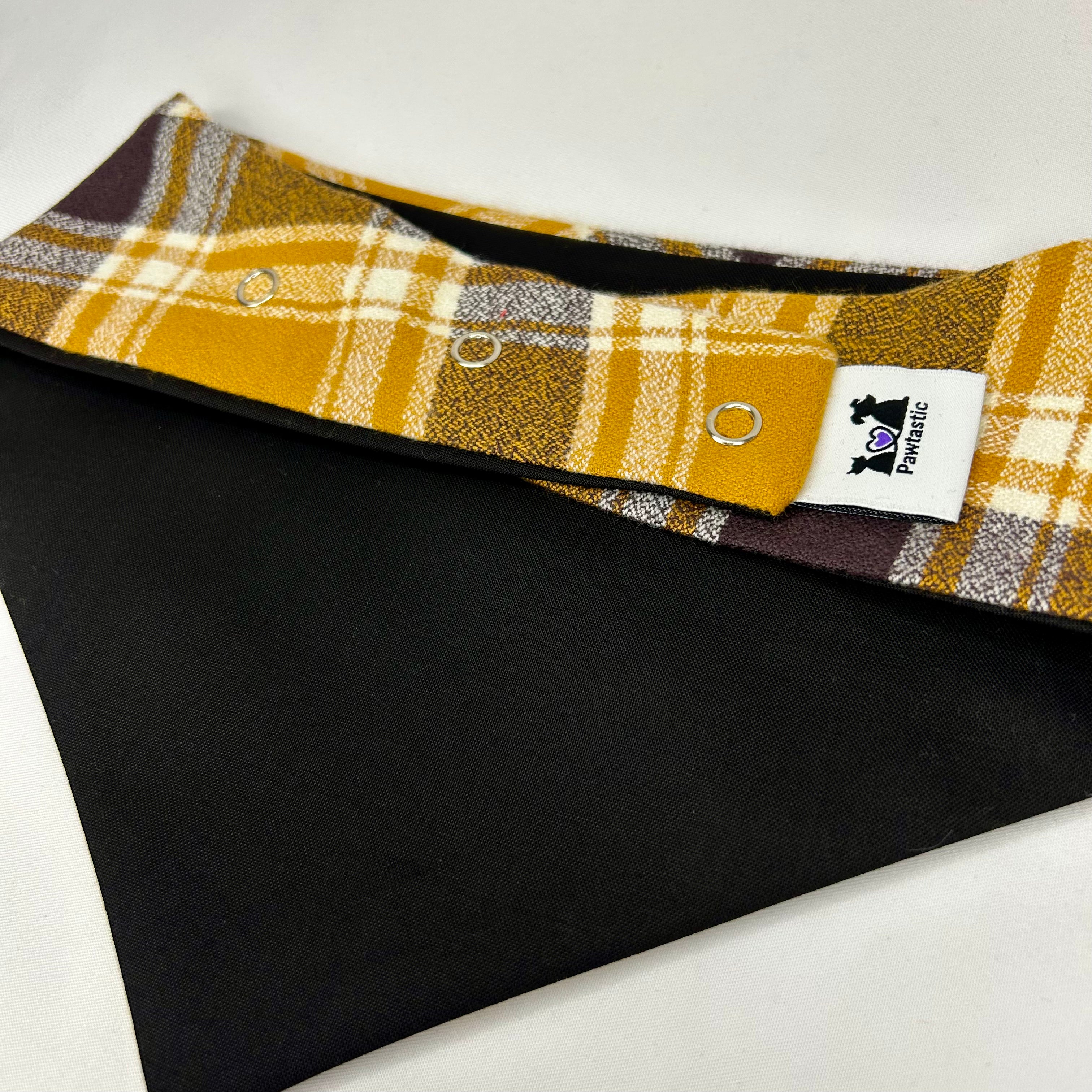 Prairie Gold Plaid | Snap-On Bandana