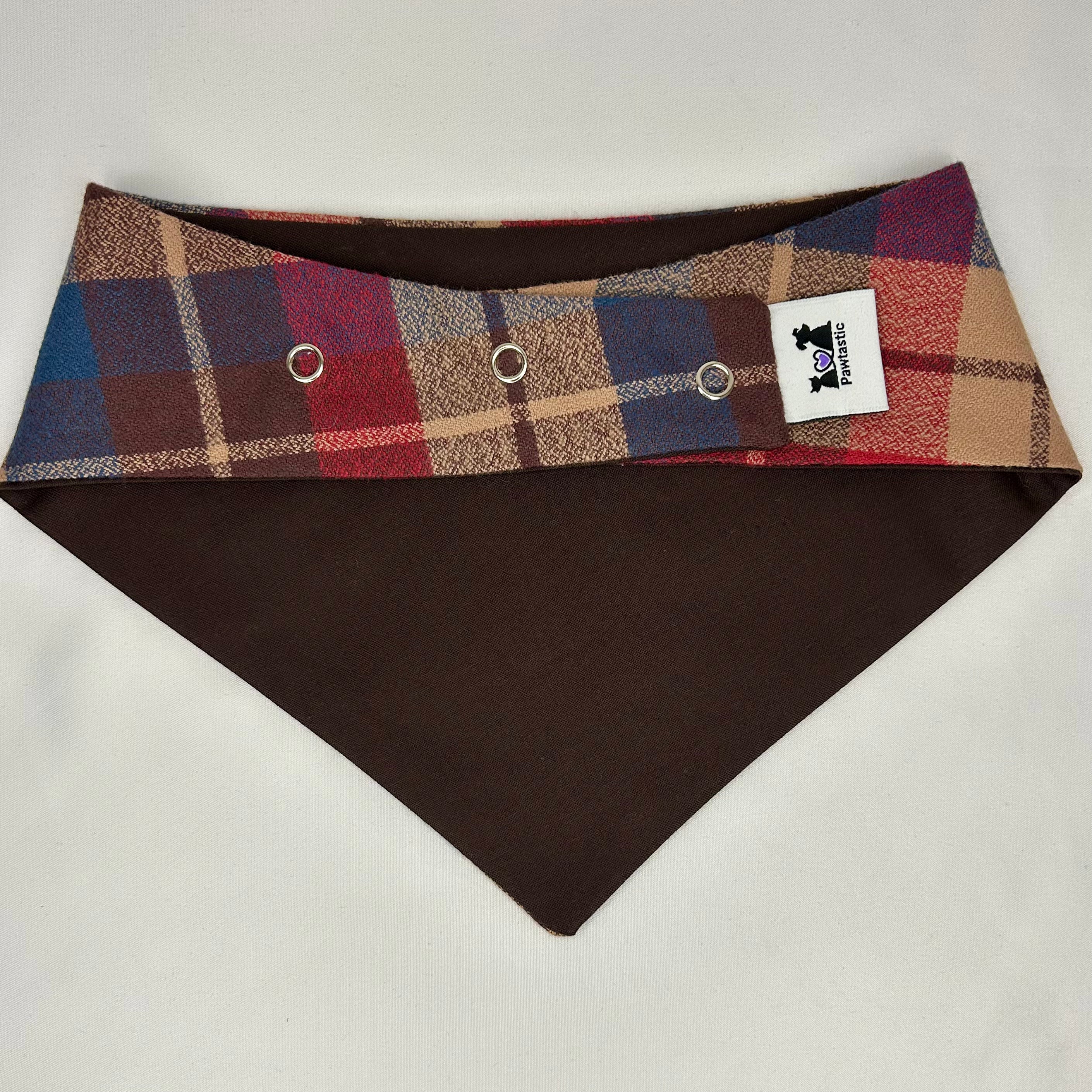 Maple Lodge Plaid | Snap-On Bandana