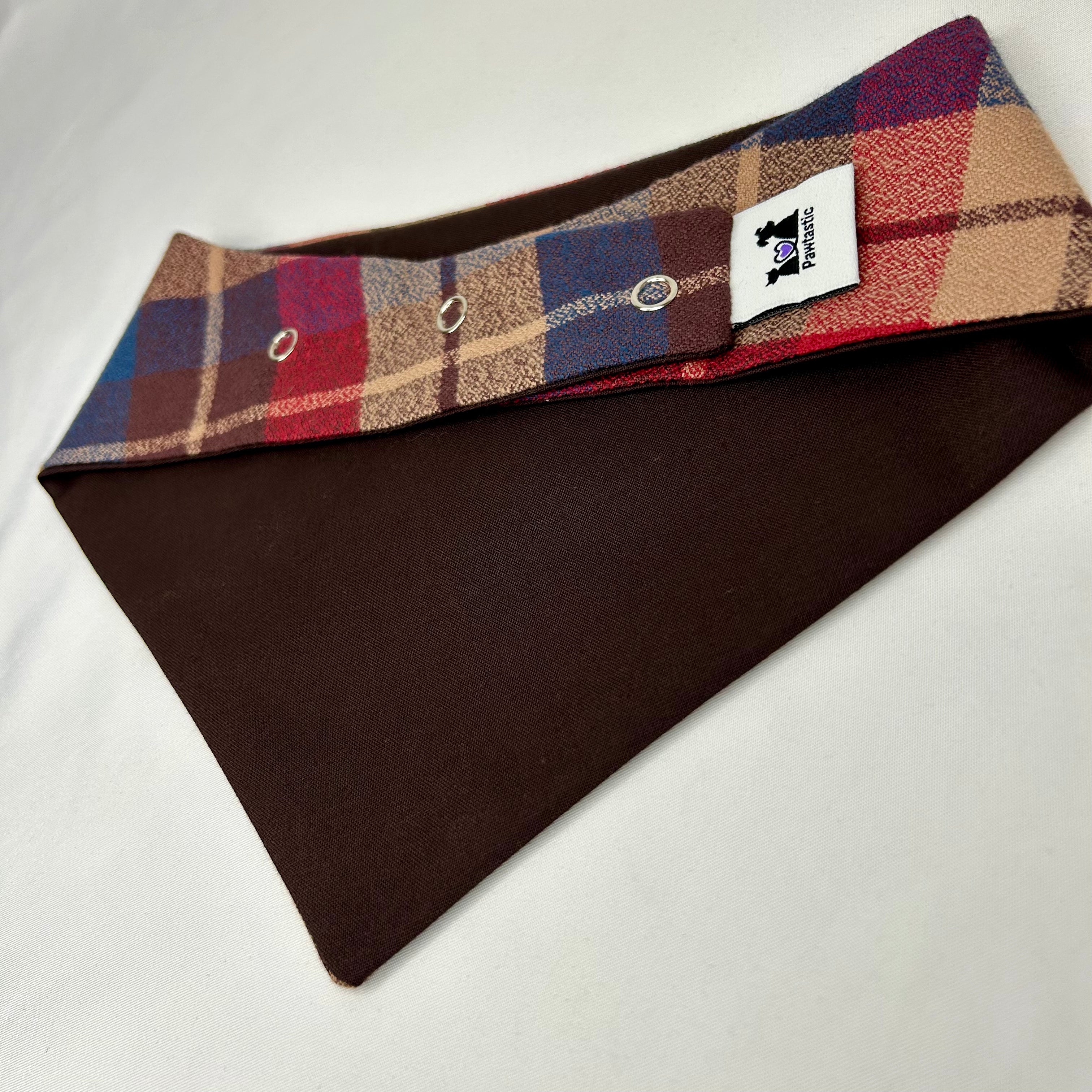 Maple Lodge Plaid | Snap-On Bandana