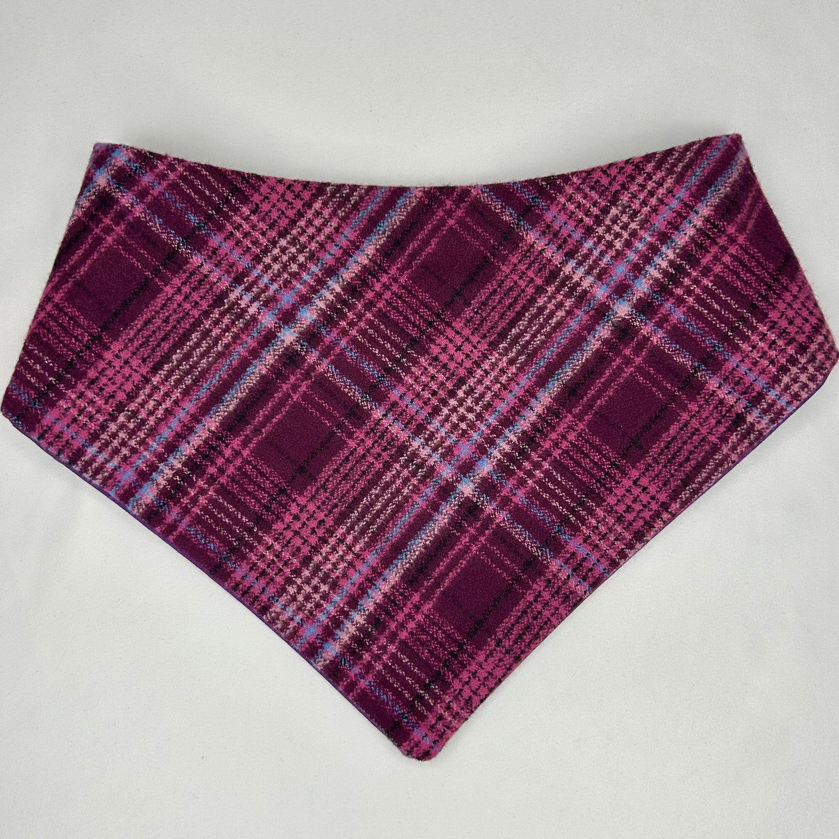 Aubergine Heritage Plaid | Snap-On Bandana