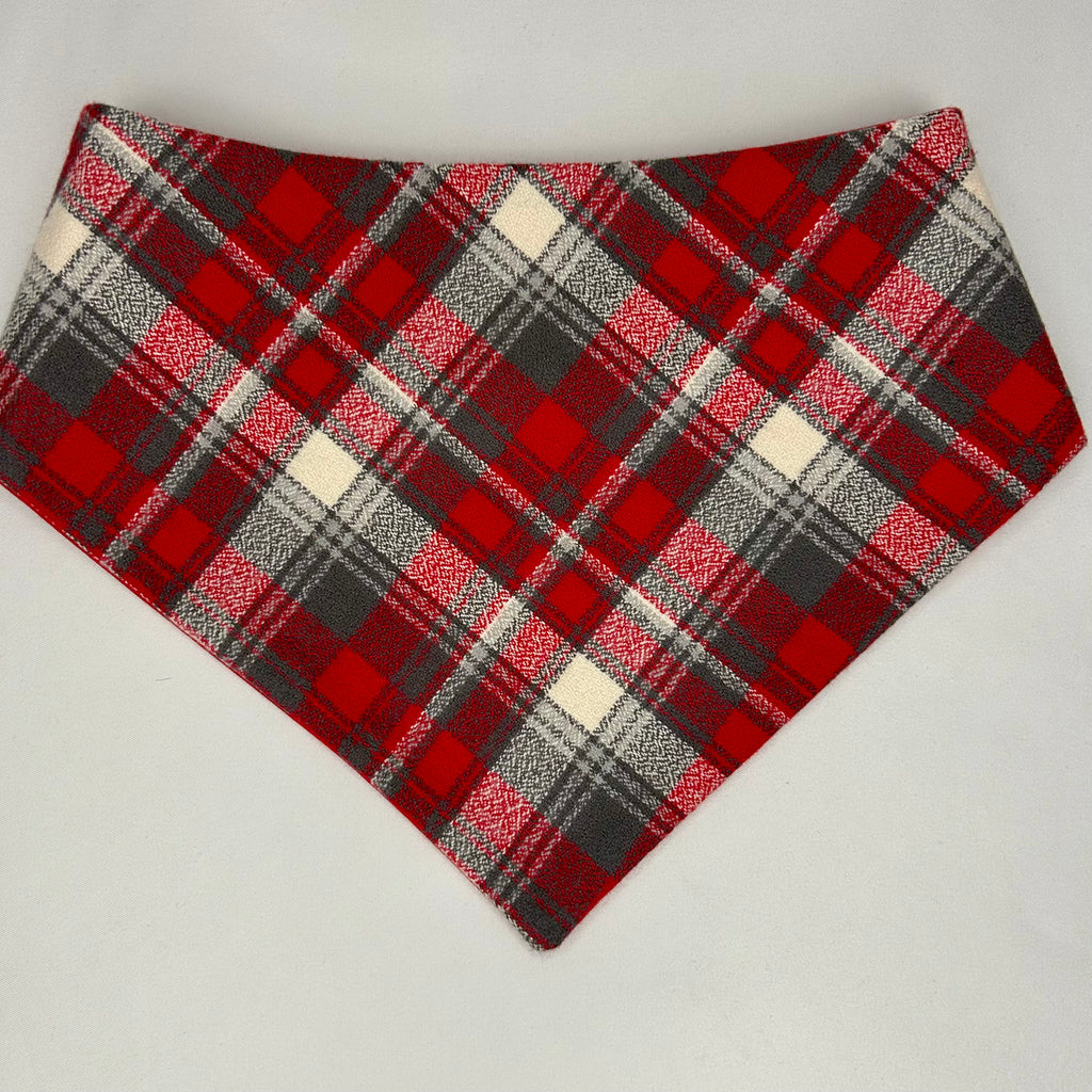 Red FX Plaid | Snap-On Bandana