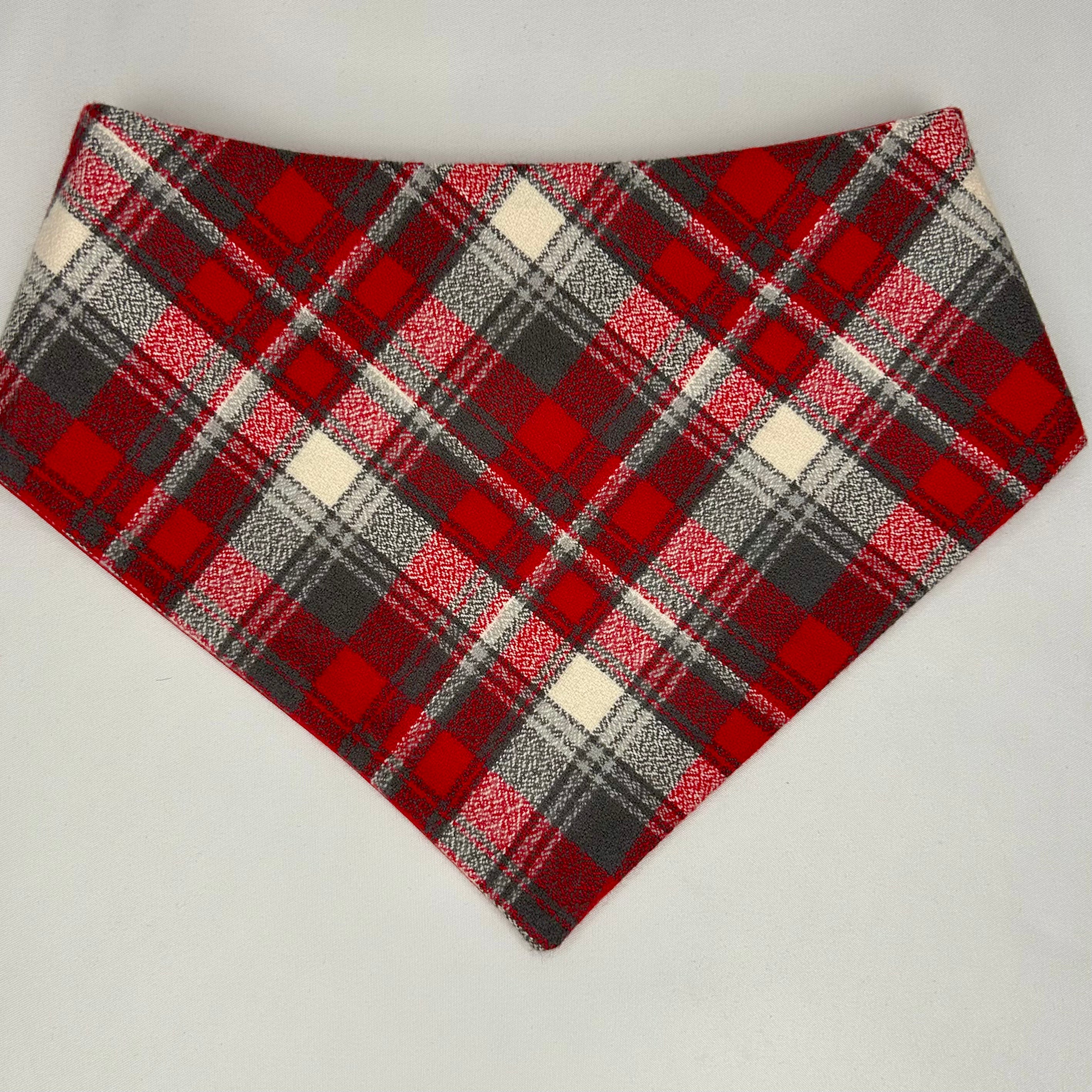 Red FX Plaid | Snap-On Bandana