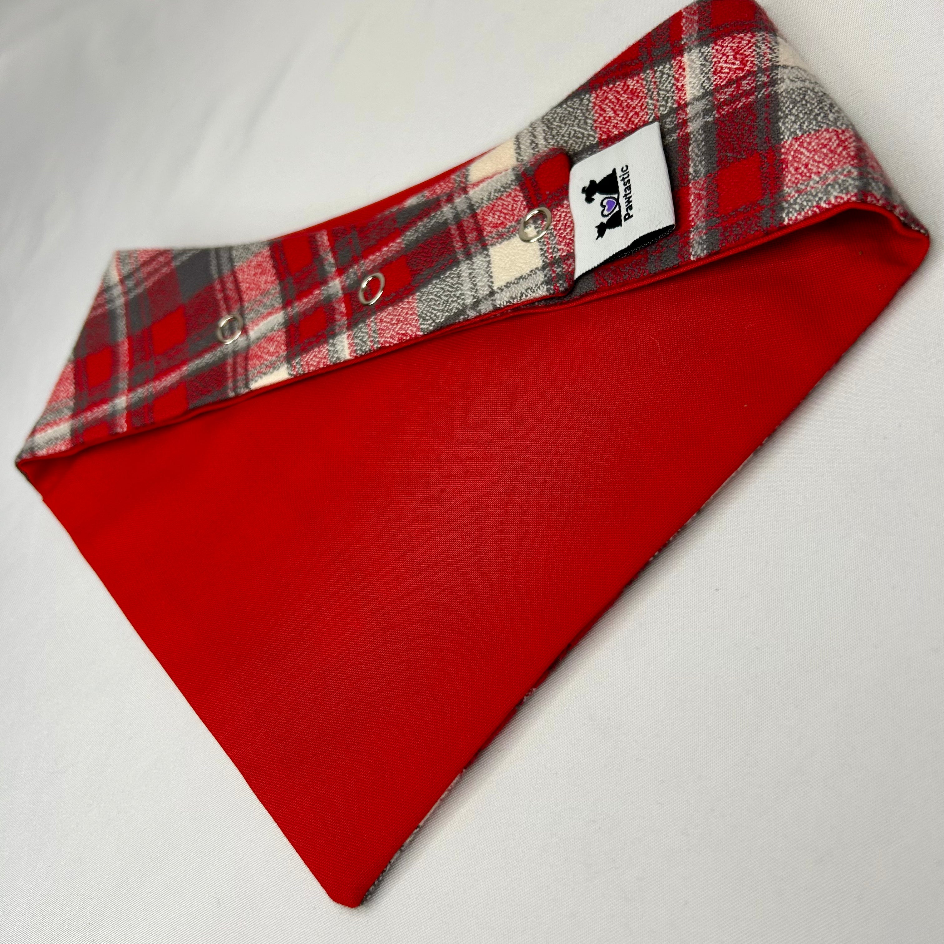 Red FX Plaid | Snap-On Bandana