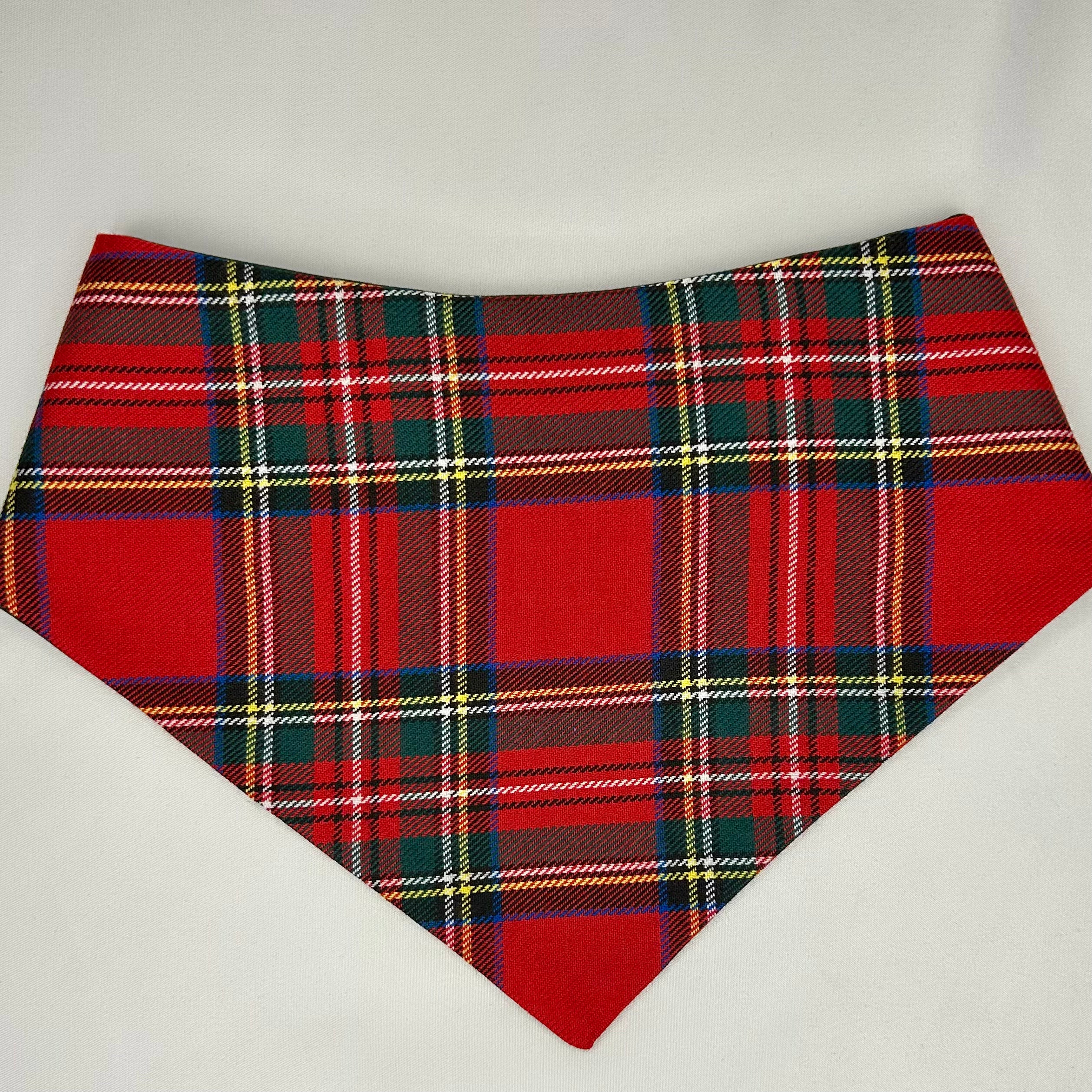 Red Dress Plaid | Snap-On Bandana