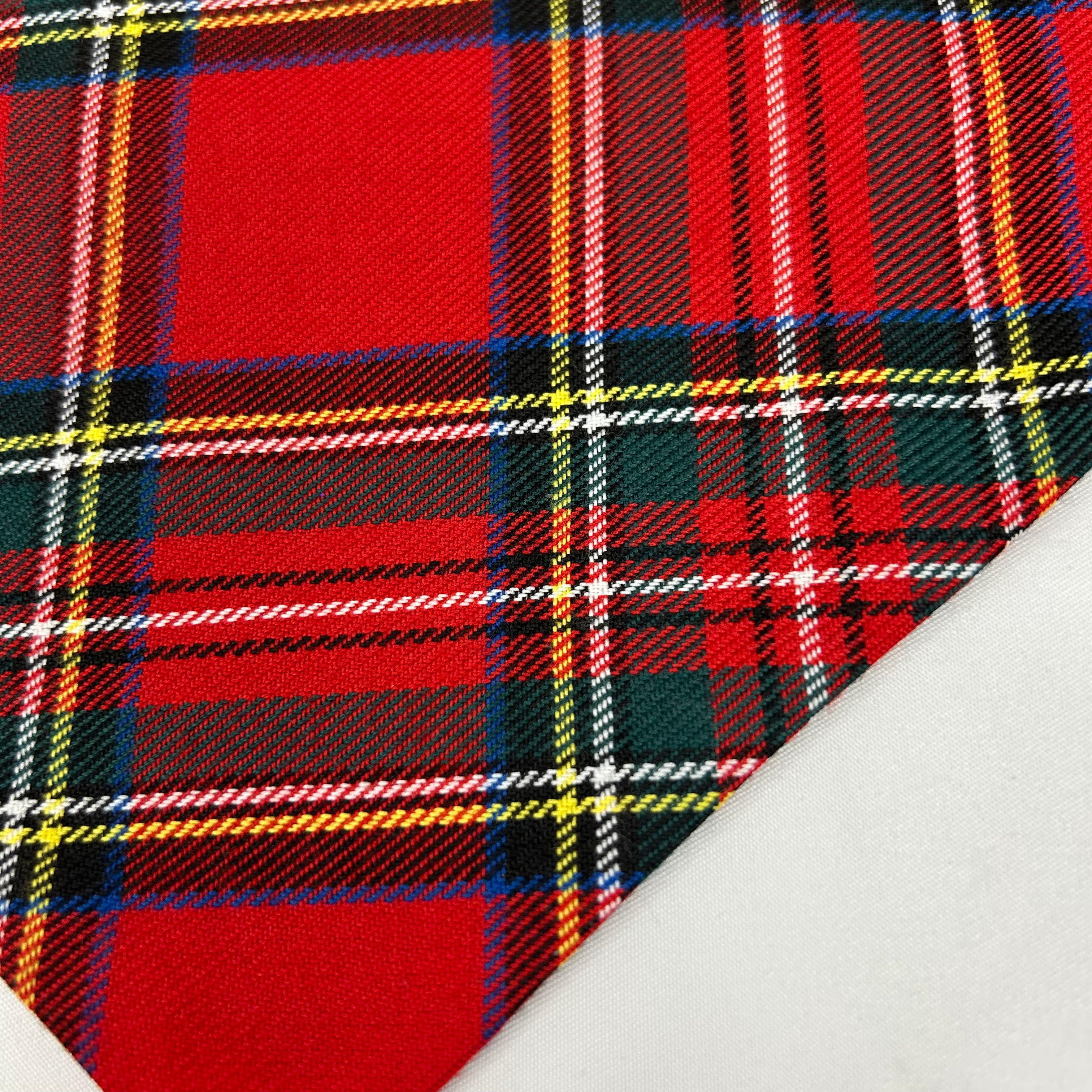 Red Dress Plaid | Snap-On Bandana