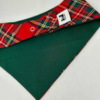Red Dress Plaid | Snap-On Bandana