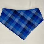 Royal Blue Plaid | Snap-On Bandana