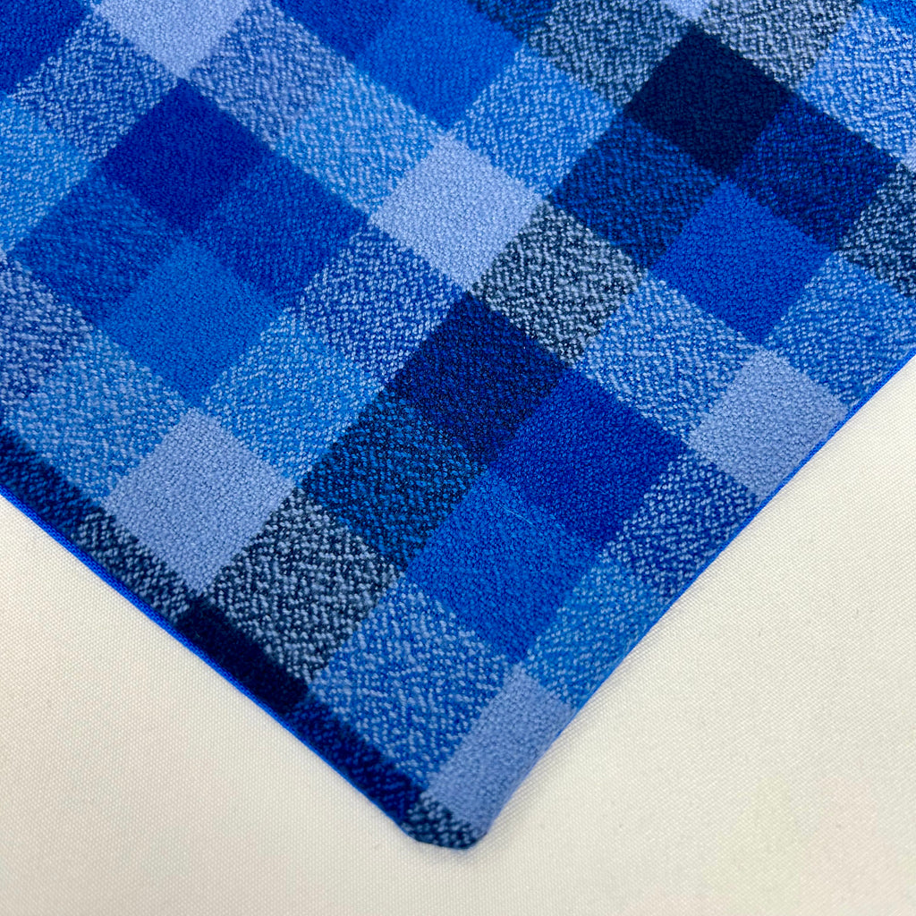 Royal Blue Plaid | Snap-On Bandana