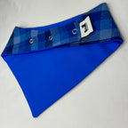 Royal Blue Plaid | Snap-On Bandana
