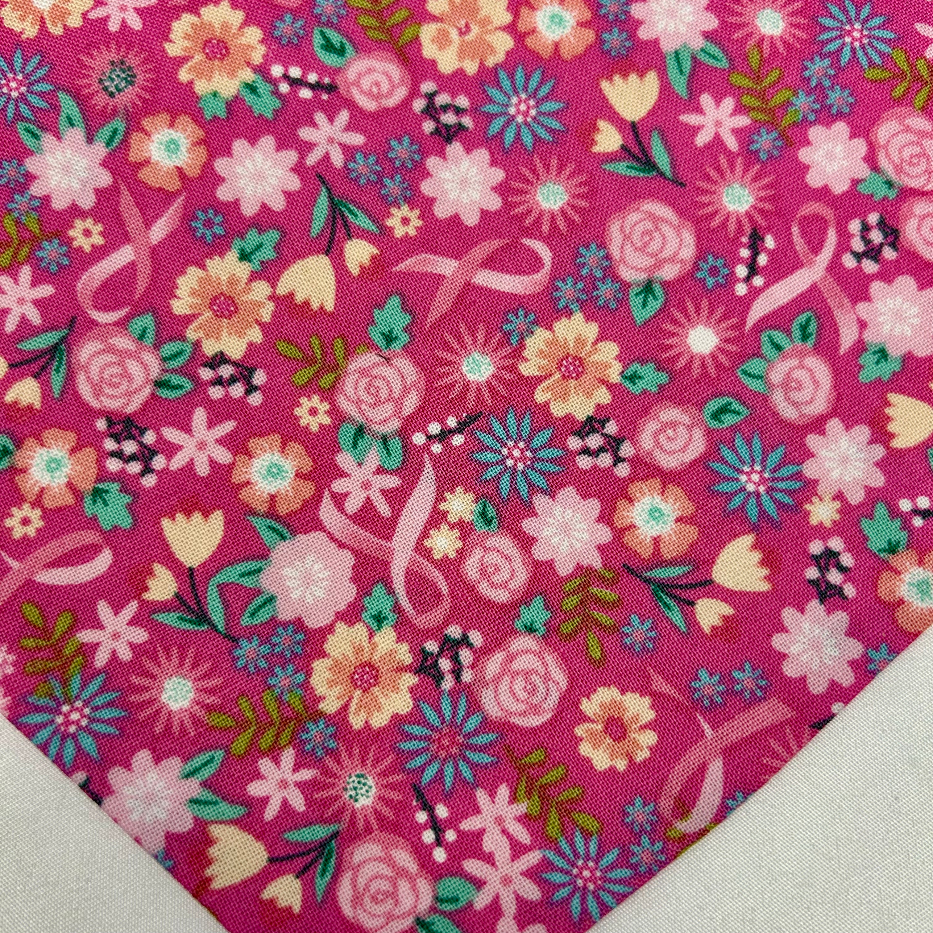 Hope Blooms | Cotton Snap-On Bandana