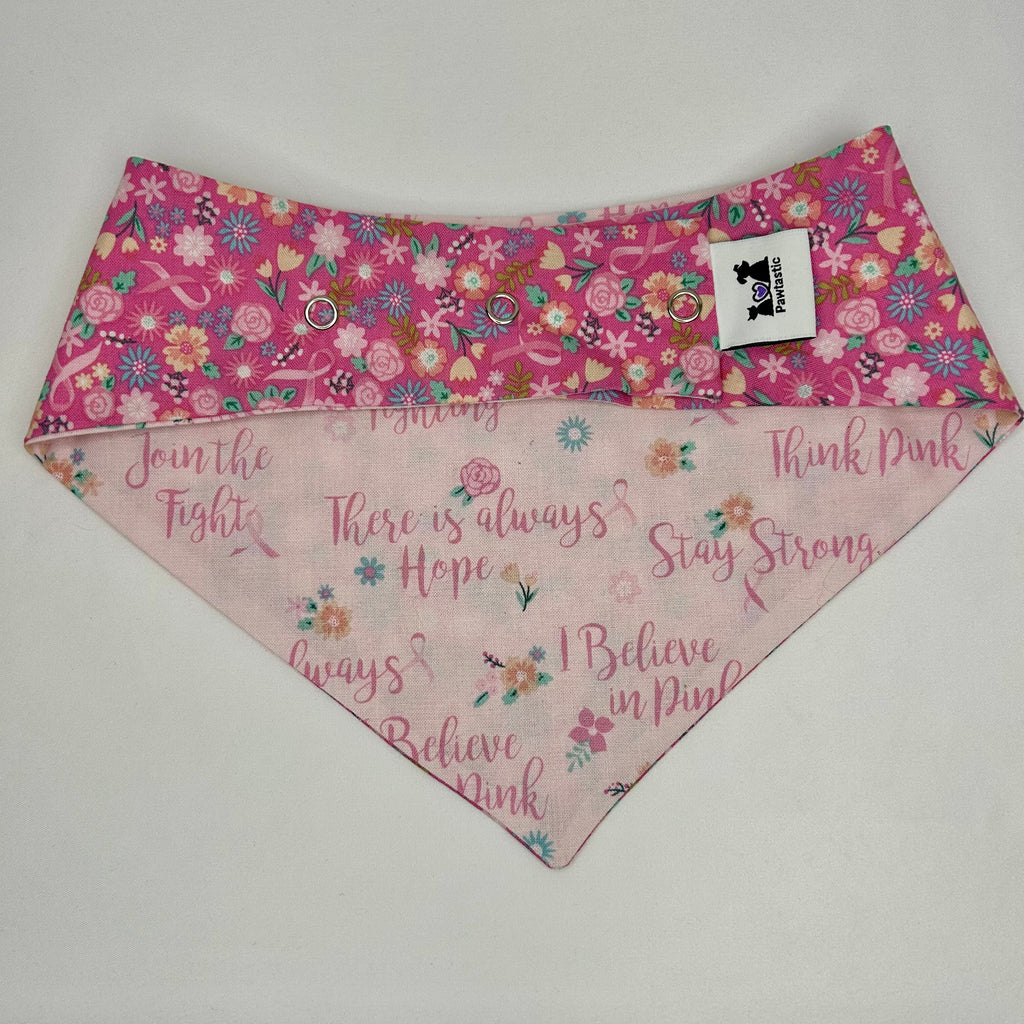 Hope Blooms | Cotton Snap-On Bandana