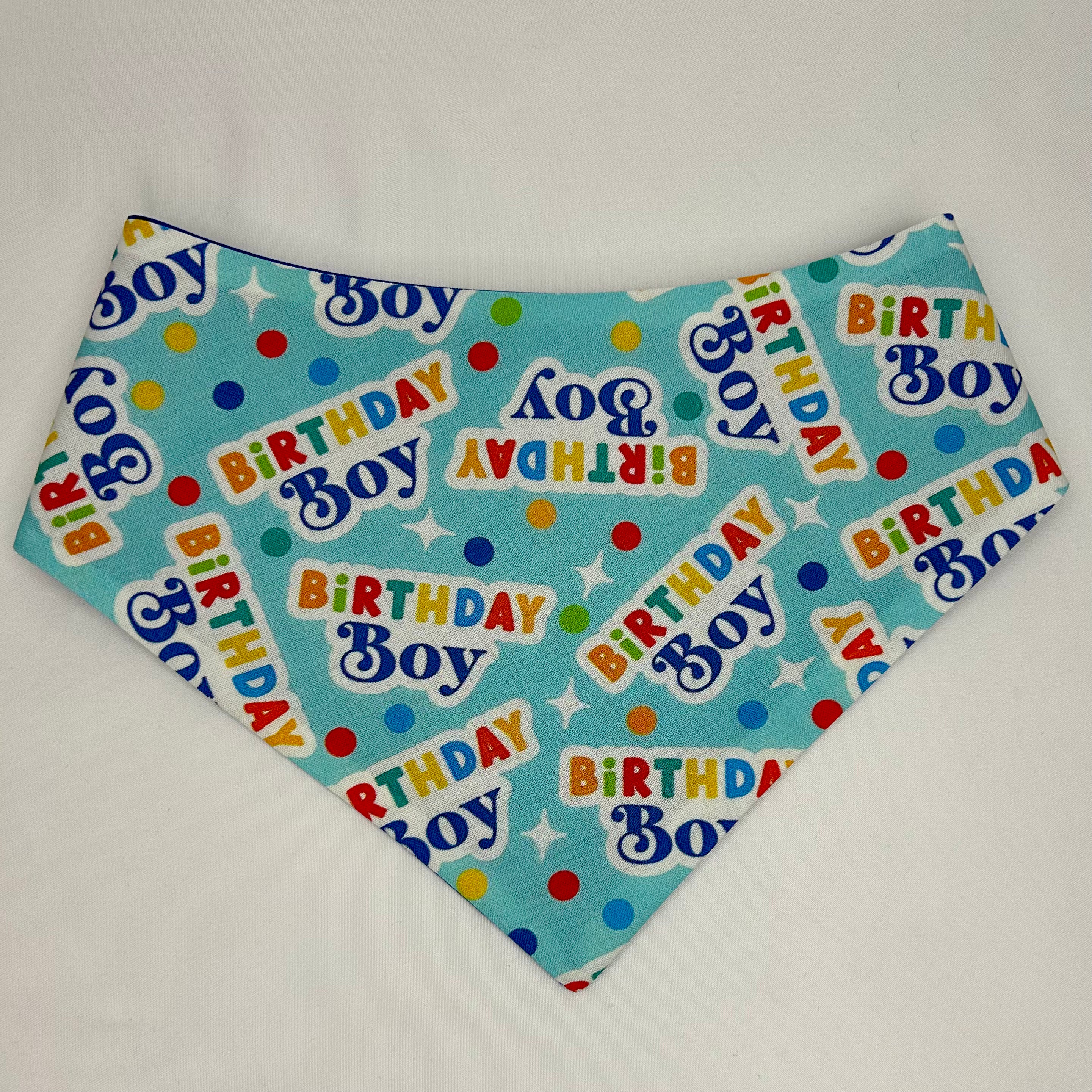 Birthday Boy Cotton Snap-On Bandana