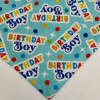 Birthday Boy Cotton Snap-On Bandana