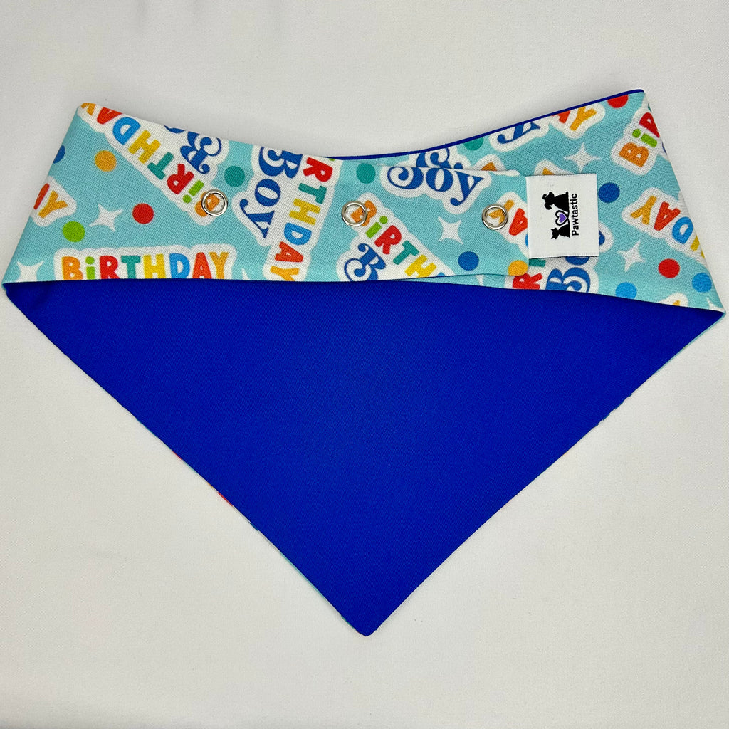 Birthday Boy Cotton Snap-On Bandana