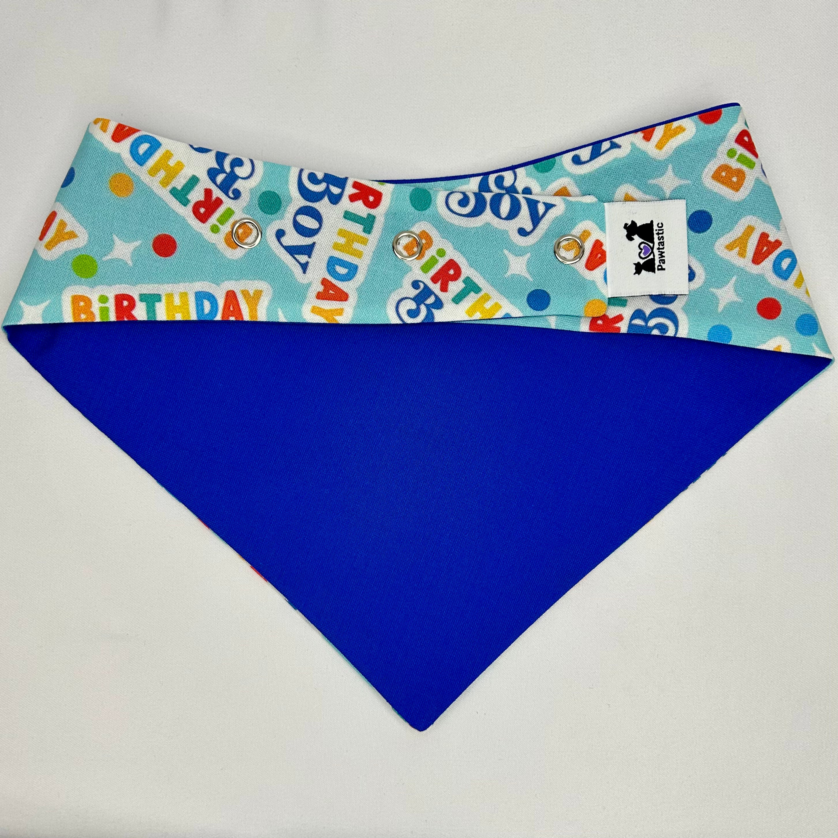 Birthday Boy Cotton Snap-On Bandana