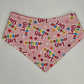 Birthday Girl Cotton Snap-On Bandana