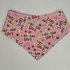 Birthday Girl Cotton Snap-On Bandana