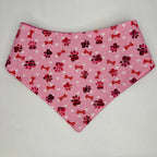 Bones & Hearts (Pink) | Cotton Snap-On Bandana