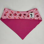 Bones & Hearts (Pink) | Cotton Snap-On Bandana